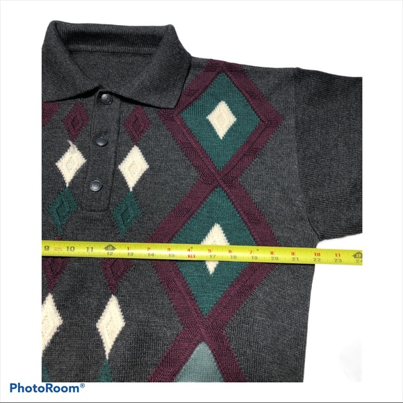 Italian wool vtg sweater dad grandpa hipster - Picture 5 of 8